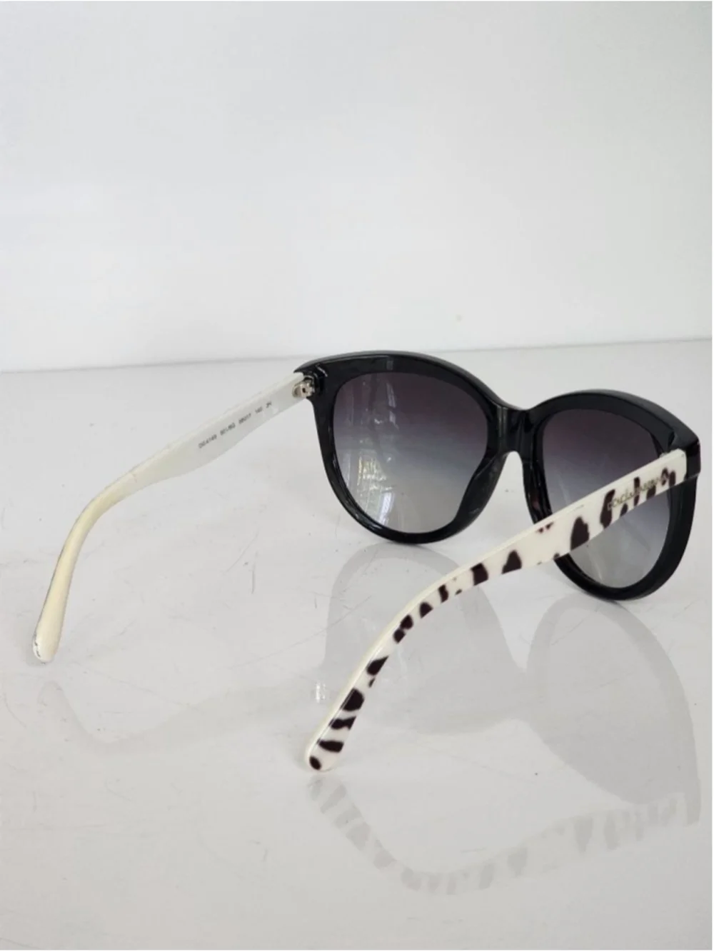 DOLCE‎ & GABBANA Cat Eye Leopard Gradient Black White DG 4149 Sunglasses 58 mm